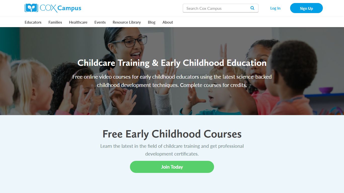 Childcare Training & Early Childhood Education - Cox Campus